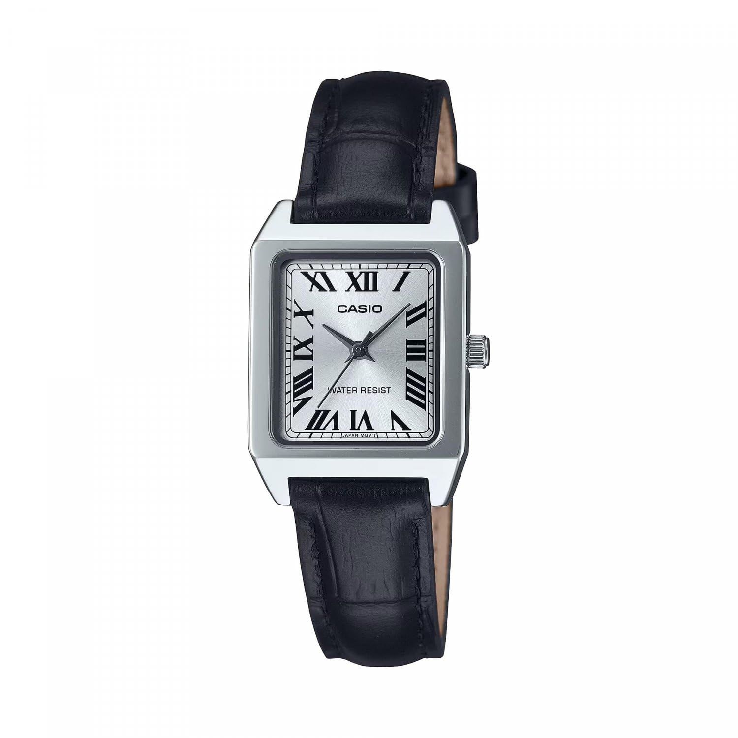 Casio LTP-B150L-7B1EF Ladies Quartz Analog Wristwatch Stainless Steel Strap Black and White Stripe