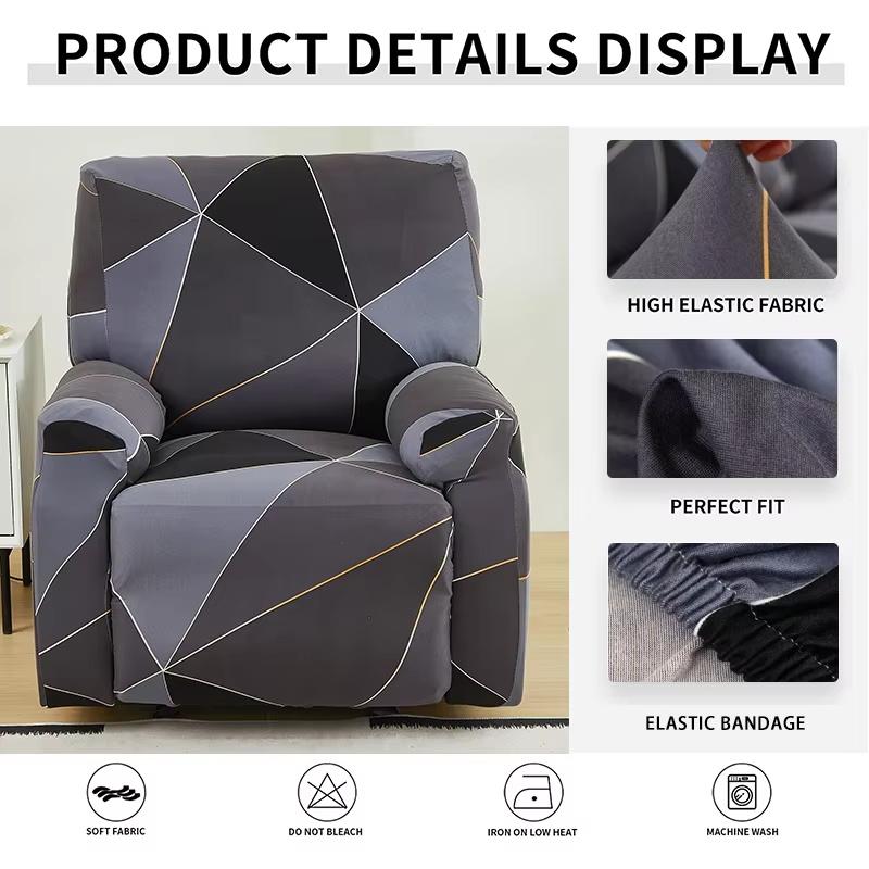 Recliner Slipcovers 4-Pieces Sofa Covers Couch Chair Cover Non Slip Reclining Furniture Protector Sofa Covers for Living Room