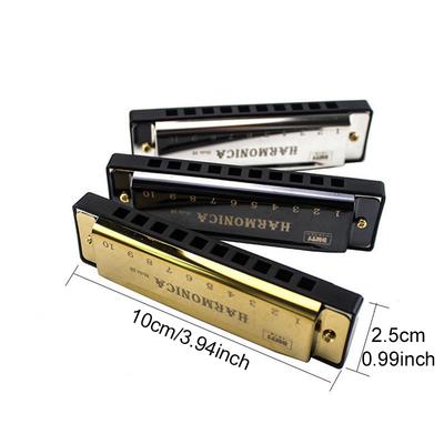 1pc Mini Harmonica Key of C 10 Hole Diatonic Harmonica with Case Party Favors Festival Noise Generator Gathering Gifts TMZ