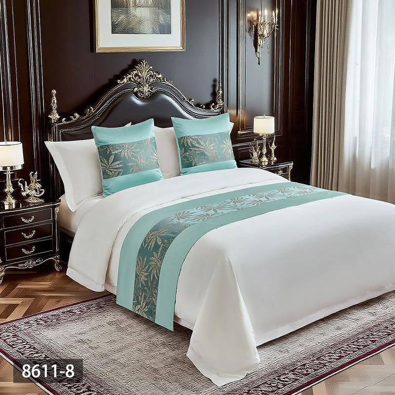 Fashionable and Minimalist Bedspread Hotel and Guesthouse Bedding Patchwork Bed Cover Decorative Strip High-count High-density Light Luxury Bed Skirt