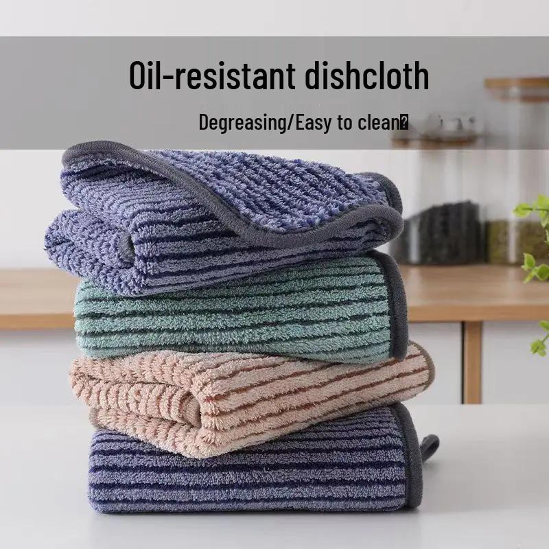 

Утолщенная безворсовая салфетка для посуды: Высокое поглощение воды и масла, удаление пятен, губка для мытья посуды 30x30 cm