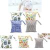 Asenappy Waterproof Baby Diaper Bag With Double Zipper Digital Print 30x36cm