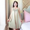 Women's Imitation Silk Nightgown & Pajamas - Summer Ice Silk Camisole, Large Size, Comfortable Homewear