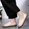 Sandales Romaines pour Femmes Extérieur Décontracté Cuir Blanc Chaussures Plates Grandes Tailles Creuses Bout Ouvert Chaussures d'Été pour Fille