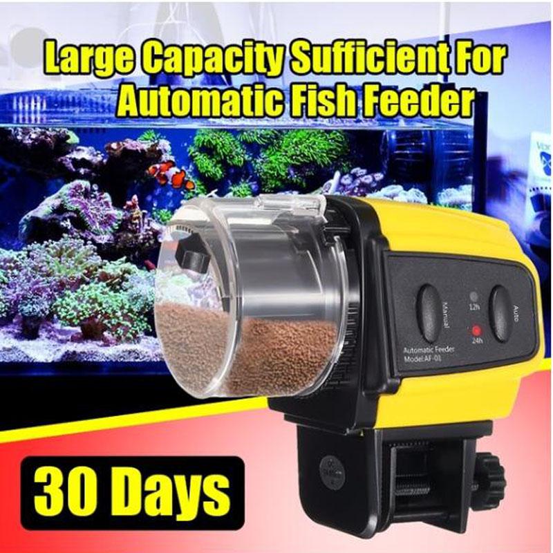 Auto Timer Large Feeding Fish Feeder Adjustable Aquarium Food