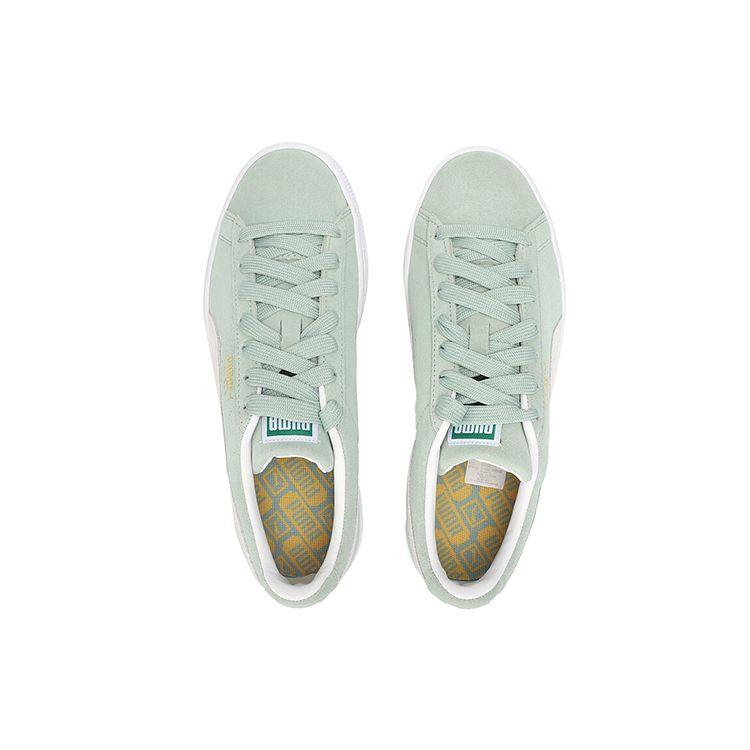 Puma Suede Classic 21 Frosty Green Unisex Sneakers White 374915-13