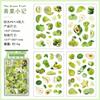 4 Sheets Fruit Theme Flat Stickers, Fresh Cute Style Journal Decor, Diary Album DIY Collage Material