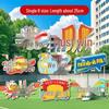 School Sports Ceremony Cheer Handheld Sign Prop with Cat Design