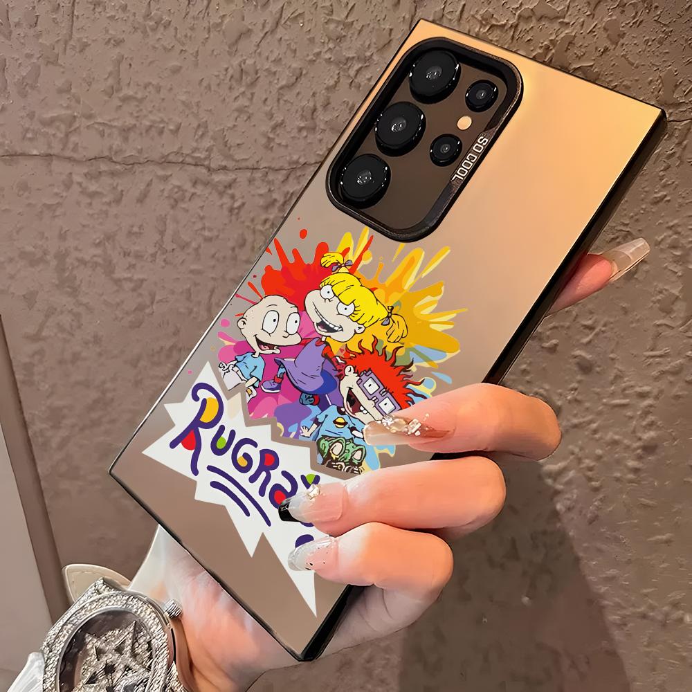 Funny R-Rugrats Phone Case For Samsung Galaxy S25 Edge S24 S23 S22 S21 S20 Ultra Funda Silicone Silver Cover