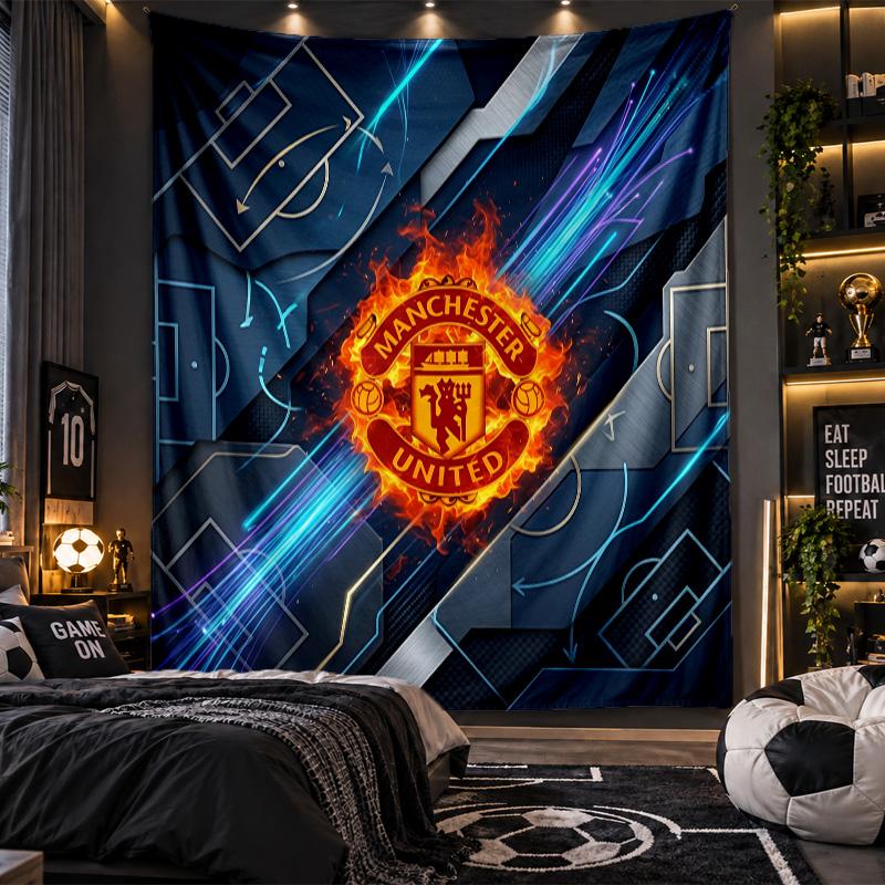 Wandbehang Tapisserie Manchester United Drucktuch für Wohnzimmer Schlafzimmer Heimdekoration