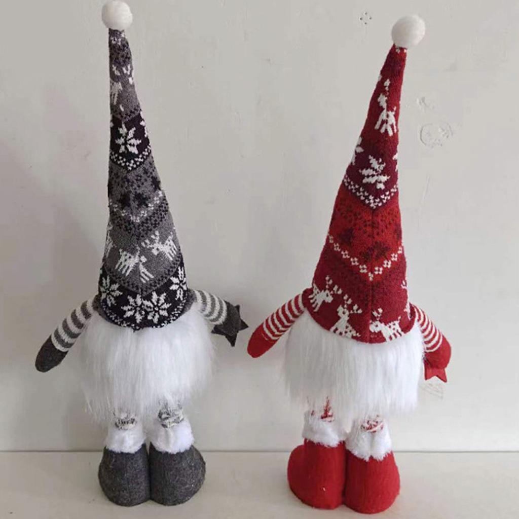 Christmas Gnomes Glowing Faceless Dolls Plush Dwarfs Decorations Handmade Scandinavian Tomtes Ornament New Year Decor