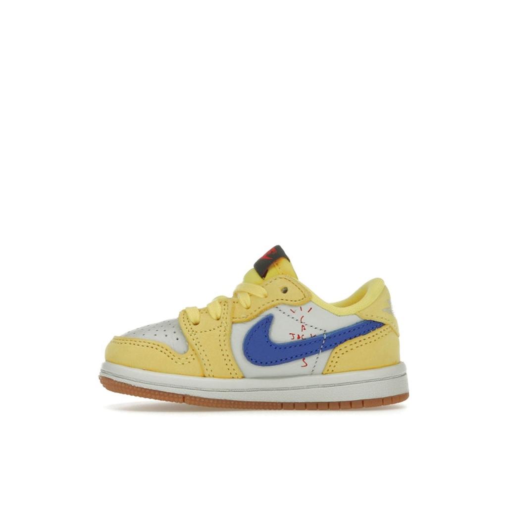 Travis Scott X Air Jordan 1 Retro Low OG SP TD Canary Baby Sneakers Yellow Racer-Blue Light-Silver DZ5908-700