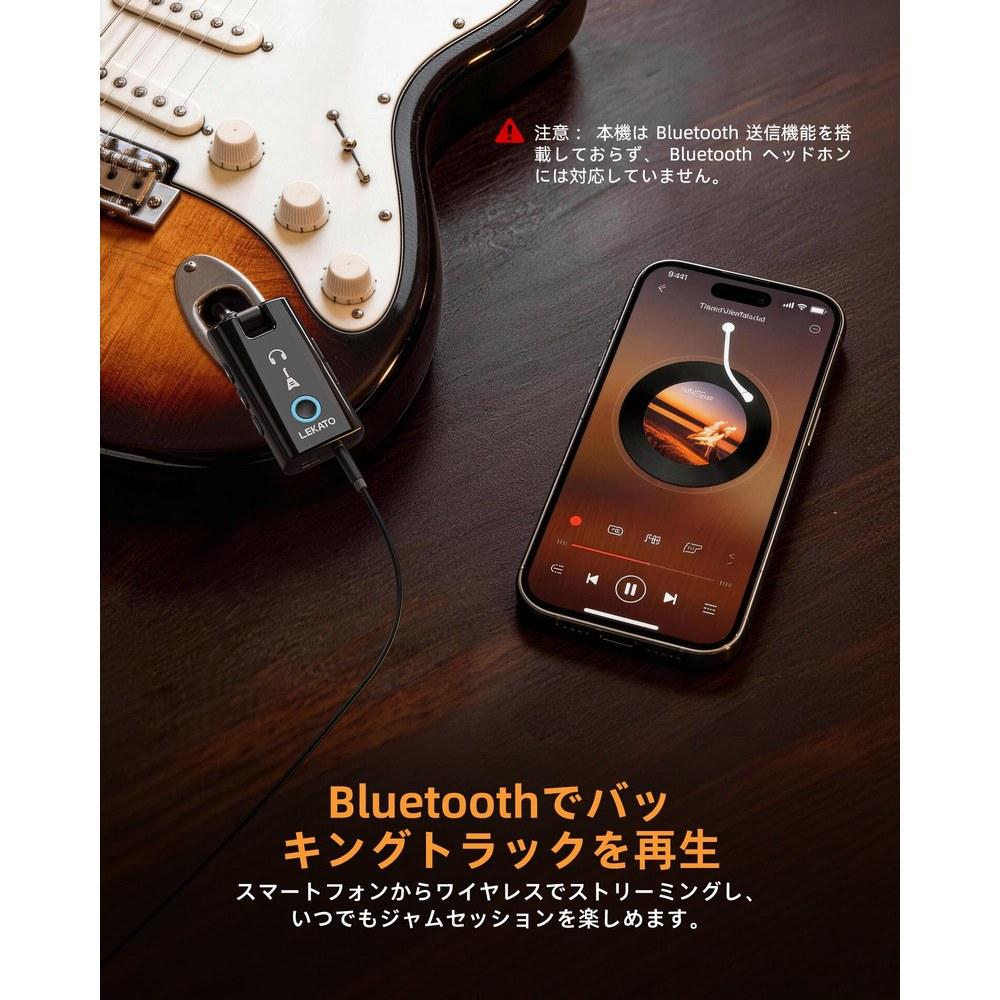 LEKATO Guitar Amp Headphone Mini Amp Portable Multi-Effects Processor Electric Guitar Bass Compatible
