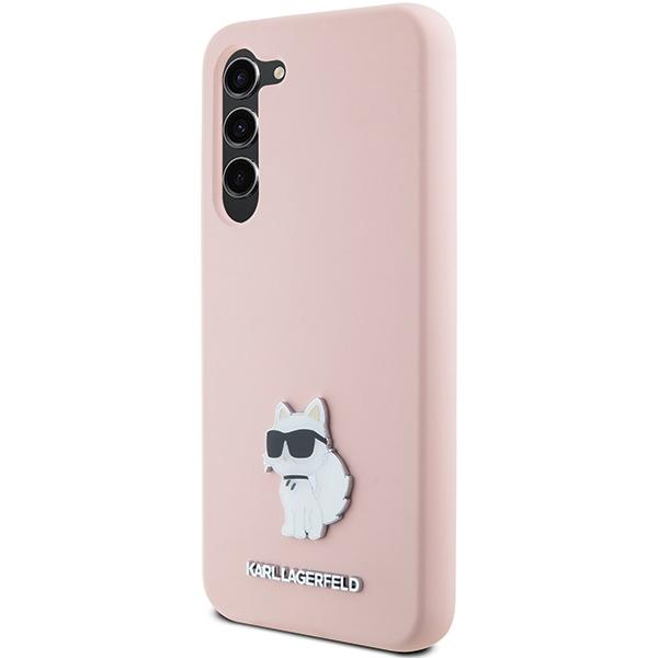 Karl Lagerfeld Klhcs23Msmhcnpp S23+ S916 Różowy/Pink Silikonowy Choupette Metalowa Przypinka