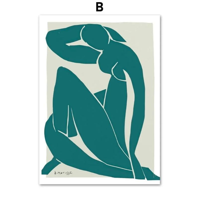 

Abstract Human Vase Leaves Geometric Art Canvas Painting Wall Decoration Modern Style Art Poster Home Decoration 21cm×30cm NoFrame