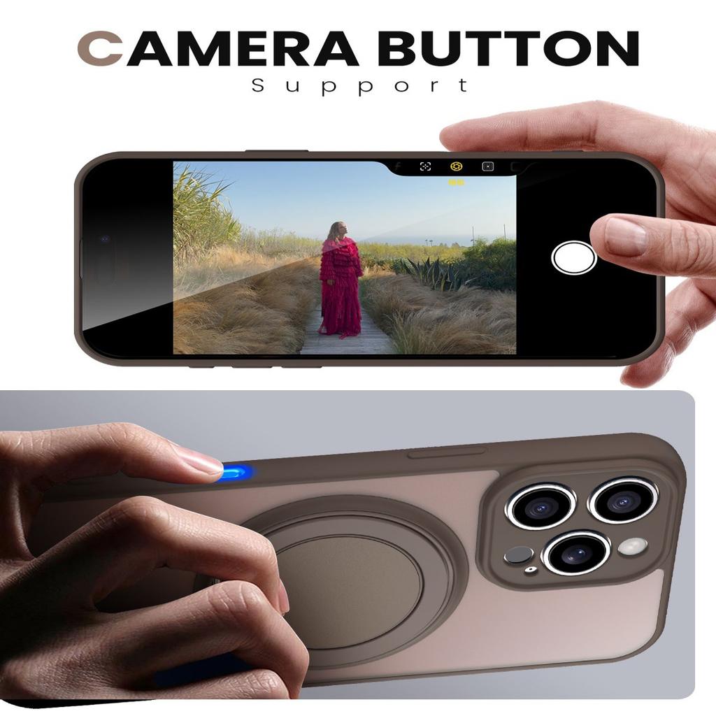 iPhone17 mobile phone case new skin matte 360 magnetic suction bracket integrated suitable for Apple 16PROMAX case