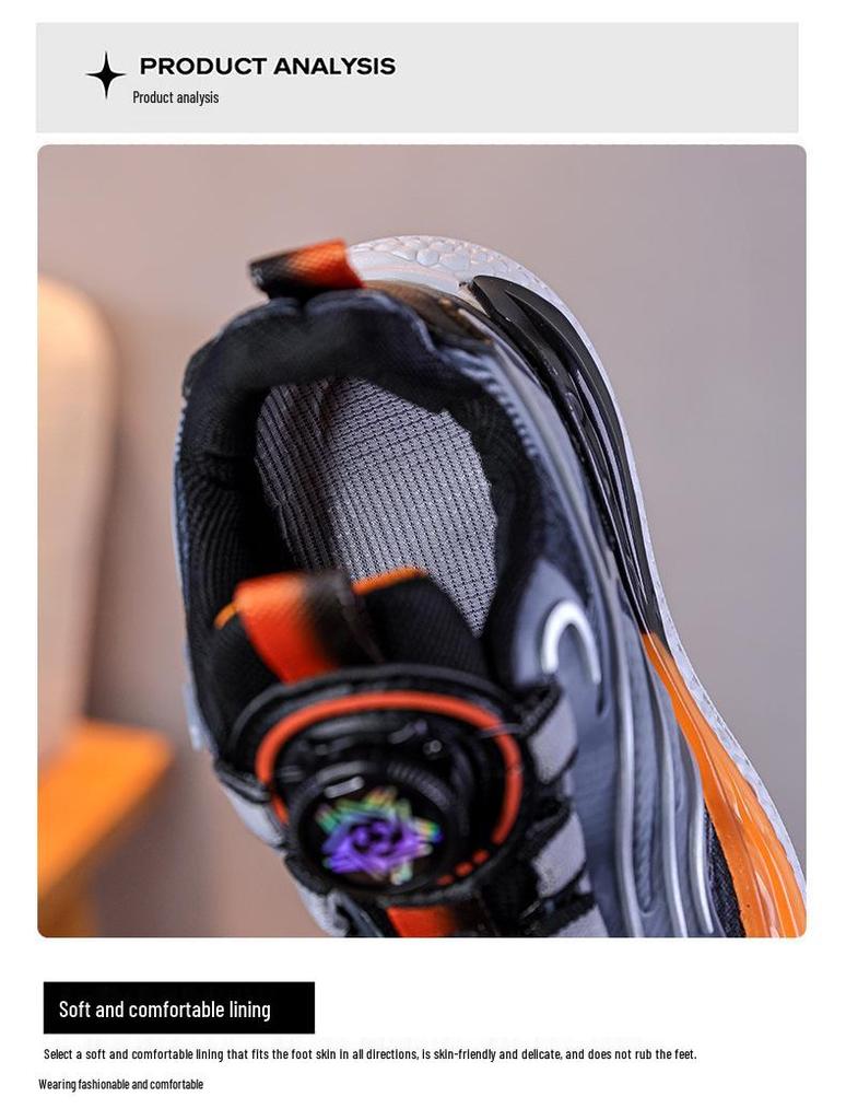 Boys' Cool Street Style Running & Basketball Shoes for Spring 2026 - Trendy Sports Footwear for Kids