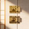 Metal Cabinet Fastener Lock with Receiver Plate for Drawer Fronts, Mounted Cupboard Hardware for Either Opening