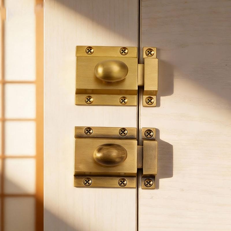 Metal Cabinet Fastener Lock with Receiver Plate for Drawer Fronts, Mounted Cupboard Hardware for Either Opening