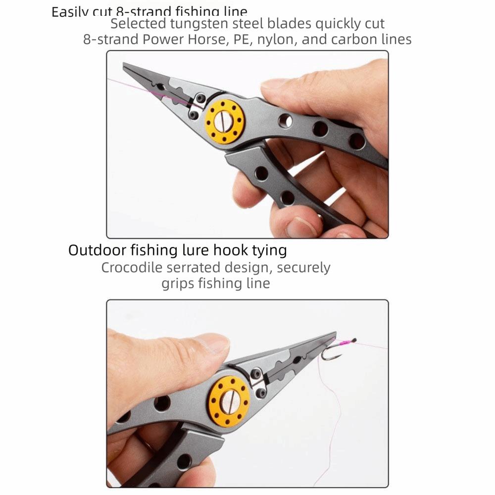 Lightweight Fishing Pliers Aluminum Zinc Zinc Alloy Line Cutting Pliers Hook Remover Pliers  Night Fishing