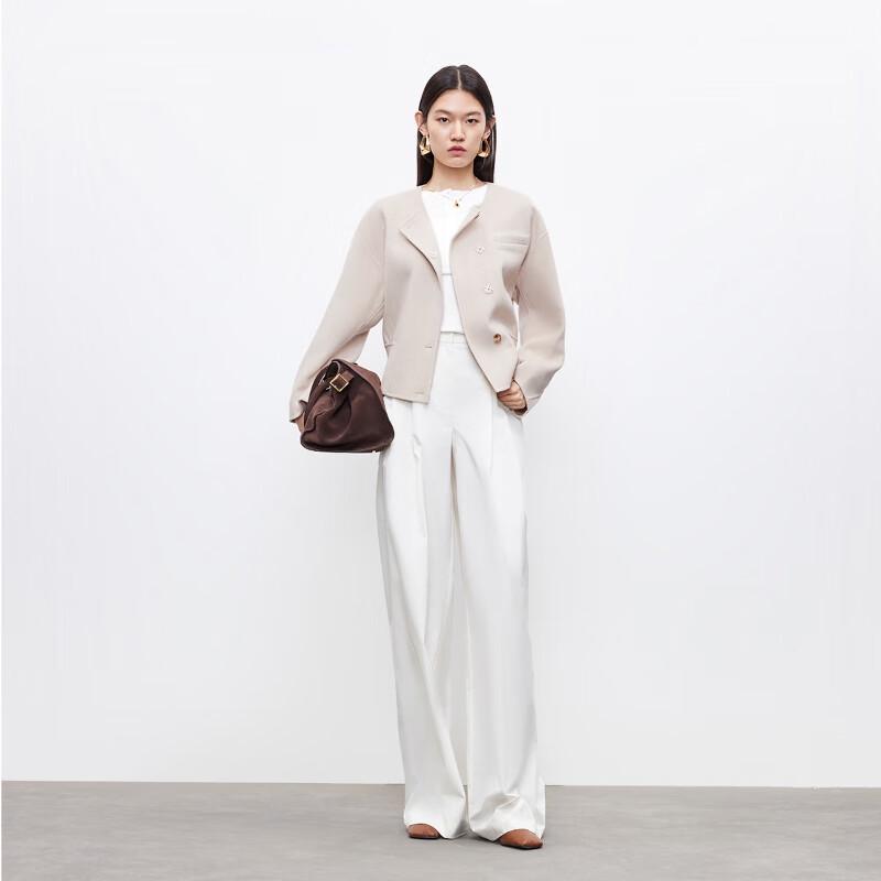 VEROMODA 2025 Autumn Double-Faced Wool Blend Short Coat