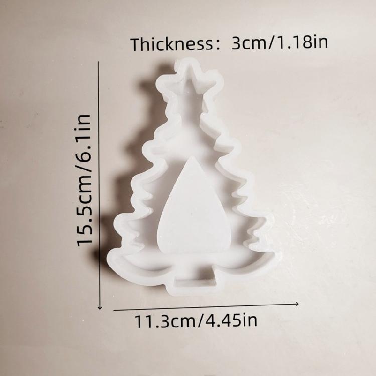 Candle Holder Mold Christmas Tree Shape Candle Accessories Molds Candle Bracket Mold for Making Candlestick Candle Base