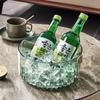 PET Ice Bucket High-value Household Portable Transparent Basket Beer Barrel Champagne Wine Fruit Storage Basket Home Accessories