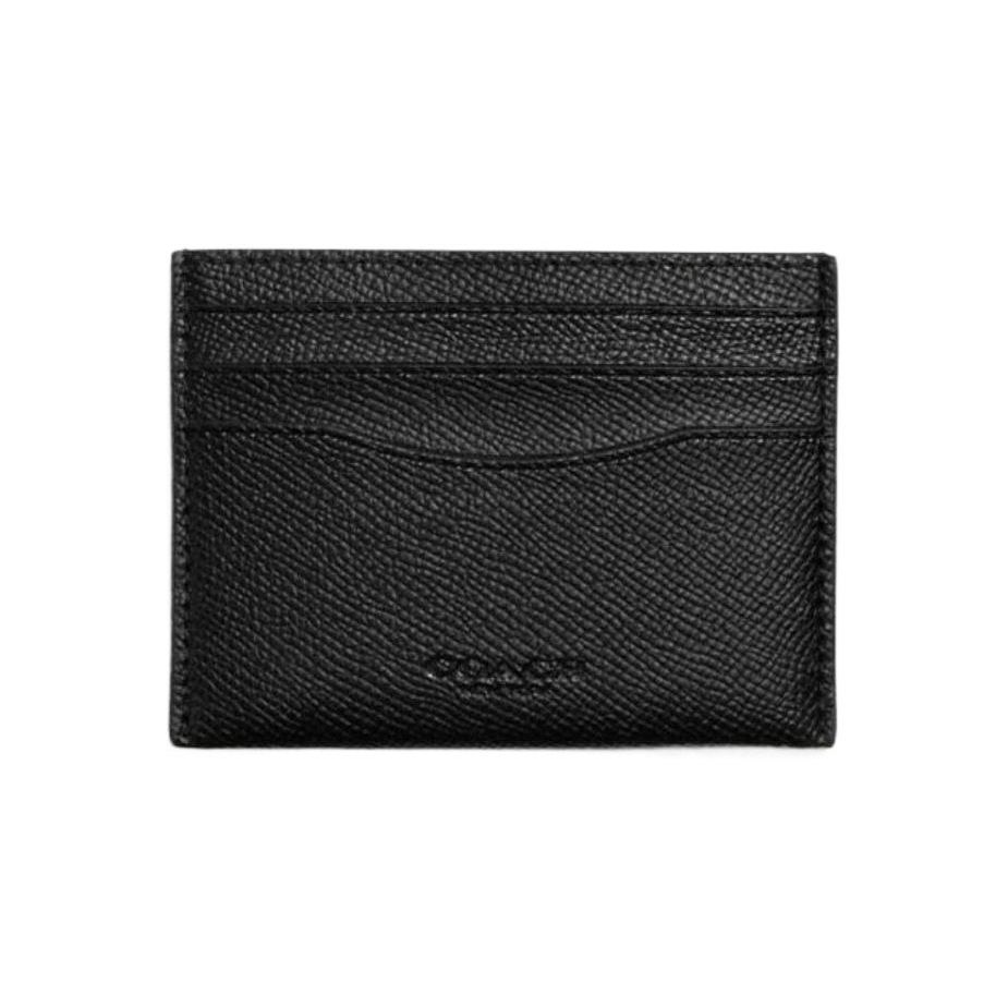 

Coach Card Case 10 Solid Color Multi-Slot Short Leather PU Card Holder Mini Men Card Holder Black 4989-BLK Basic Set (Bag+Dust Bag)