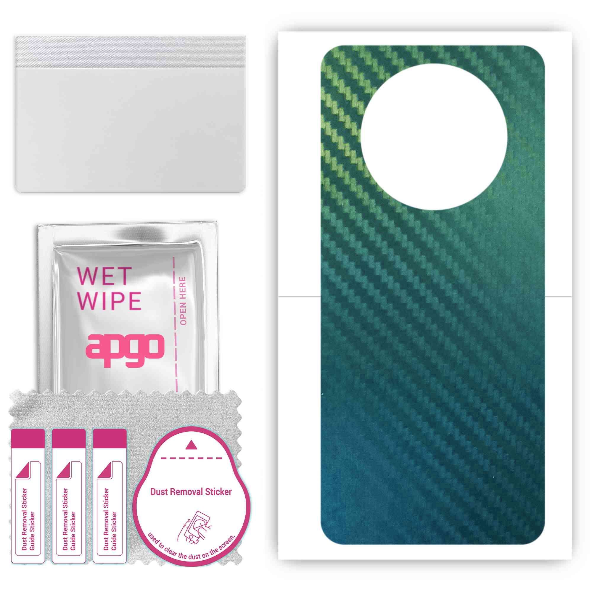 

apgo Protective Skin Sticker for the back compatible with Honor Magic4 Lite, Wrap Film, Foil, Vinyl - Pattern Carbon Chameleon CAKA1