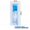 Janela de PVC branca, basculante, 40x100, nova, 400x1000, com vidros duplos, basculante