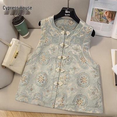 Elegant New Chinese Style Button Vest