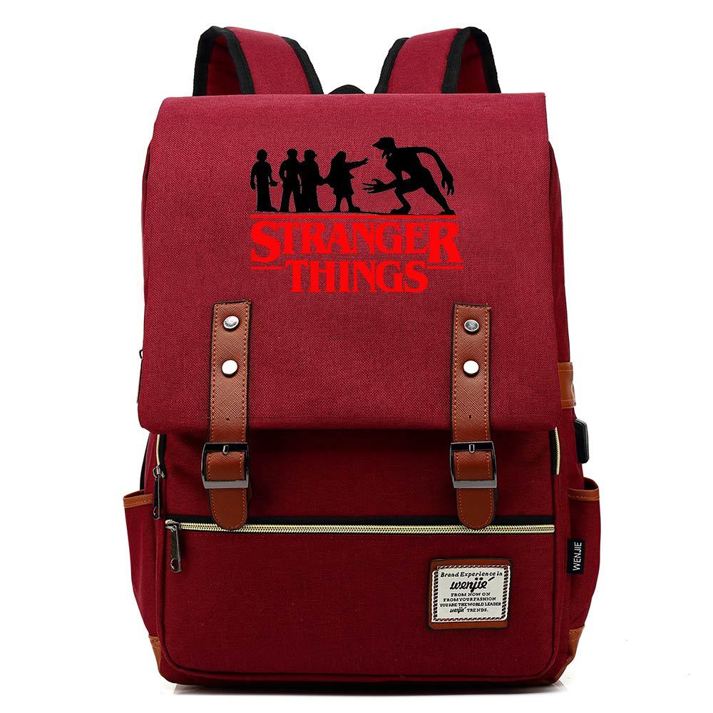 Stranger Things Studenten-USB-Rucksack