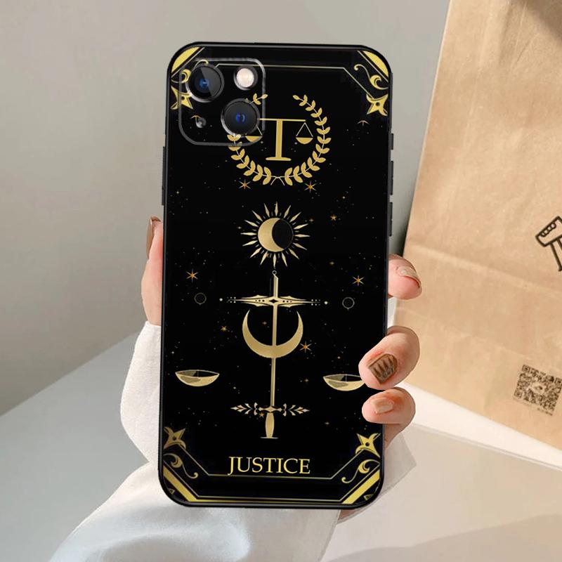 

Чохол для iPhone 16 15 14 13 12 11 Pro Max XS XR X Plus 12 13 Mini з астрологією та картами Таро, бампер, задня кришка iPhone 12 Pro