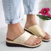 Nieuw Ontwerp Dames Pantoffels Dames Sleehakken Schoenen Sandalen Strand Schoenen Mode Ontwerp Dames Pantoffels Dames Sleehakken Zachte Casual Stijl
