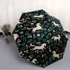 1pc Unicorn Floral Automatic Open/Close Umbrella Sturdy Iron Frame, Compact Travel Umbrella - Perfect Gift for Women, Men, Birthdays 29028