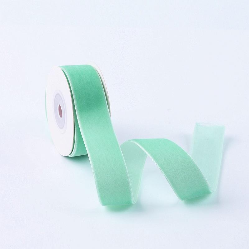 Eco-Friendly 38mm Single-Sided Flocked Velvet Ribbon Spool for Gift Wrapping DIY Bows Hair Accessories Birthday Cake Box Bands