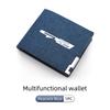 RVGH1 Car Portable ID Credit Card Coin Purse Canvas Folding Wallet For KIA K5 K2 Optima Soul Spectra Niro Cadenza Sephia Carens
