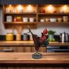 A Stylish Drunken Kung Fu Rooster Resin Figment For The Living Room Entrance Decoration, A Realistic Resin Sculpture Of A Big Rooster