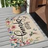 1Pcs Anti Fatigue Kitchen Rugs Bird ColorfulFlowers Print Waterproof Non-Slip Thick Cushioned Kitchen Mat Heavy Duty Comfort Standing Mat for Kitchen