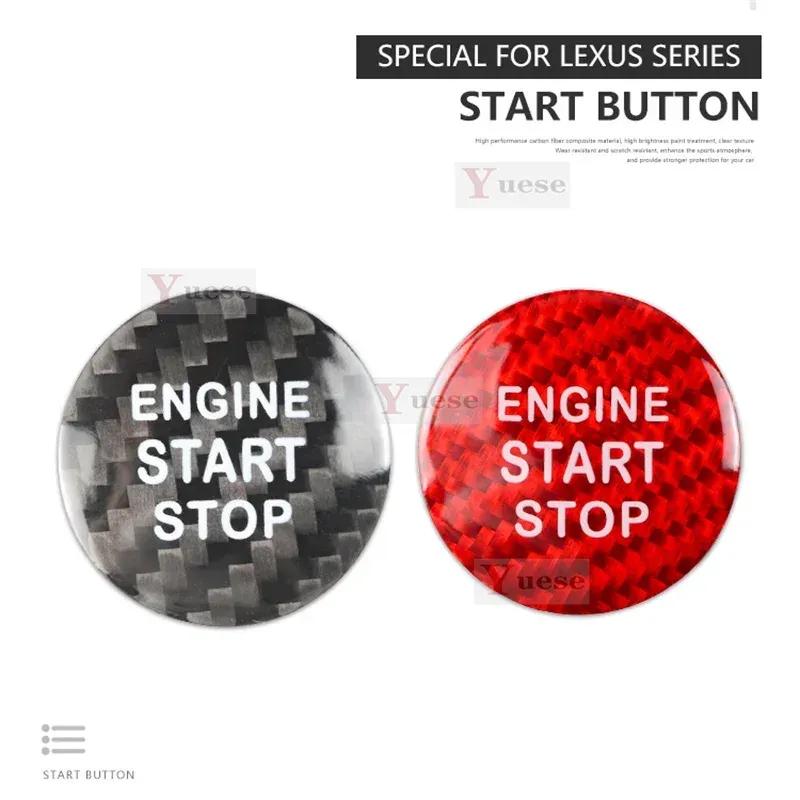 For Lexus RC Car Engine Start Stop Button Cover Real Carbon Fiber Sticker 2014 2015 2016