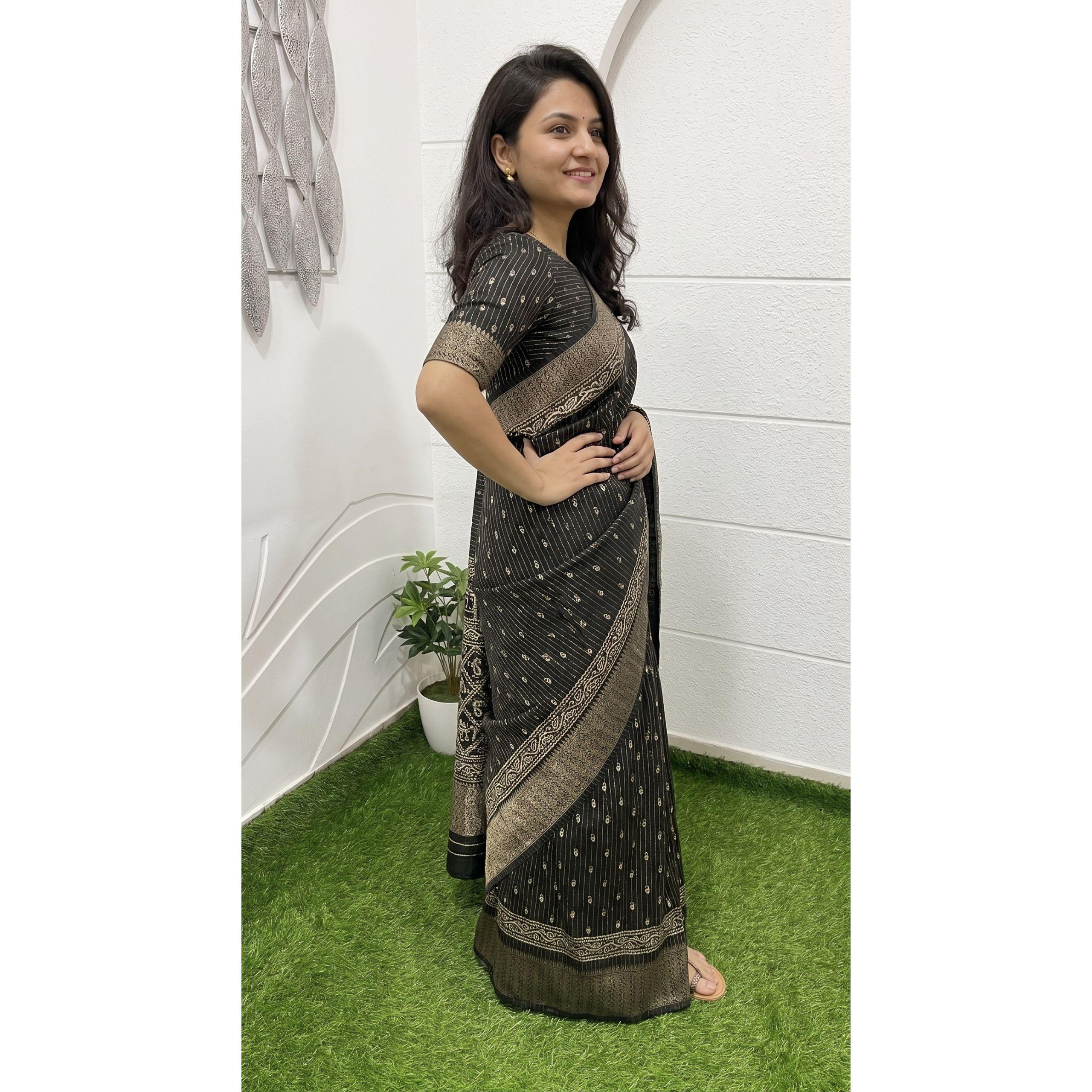 NEW LAUNCH – Designer Freehand Dola Doby Silk Saree Collection