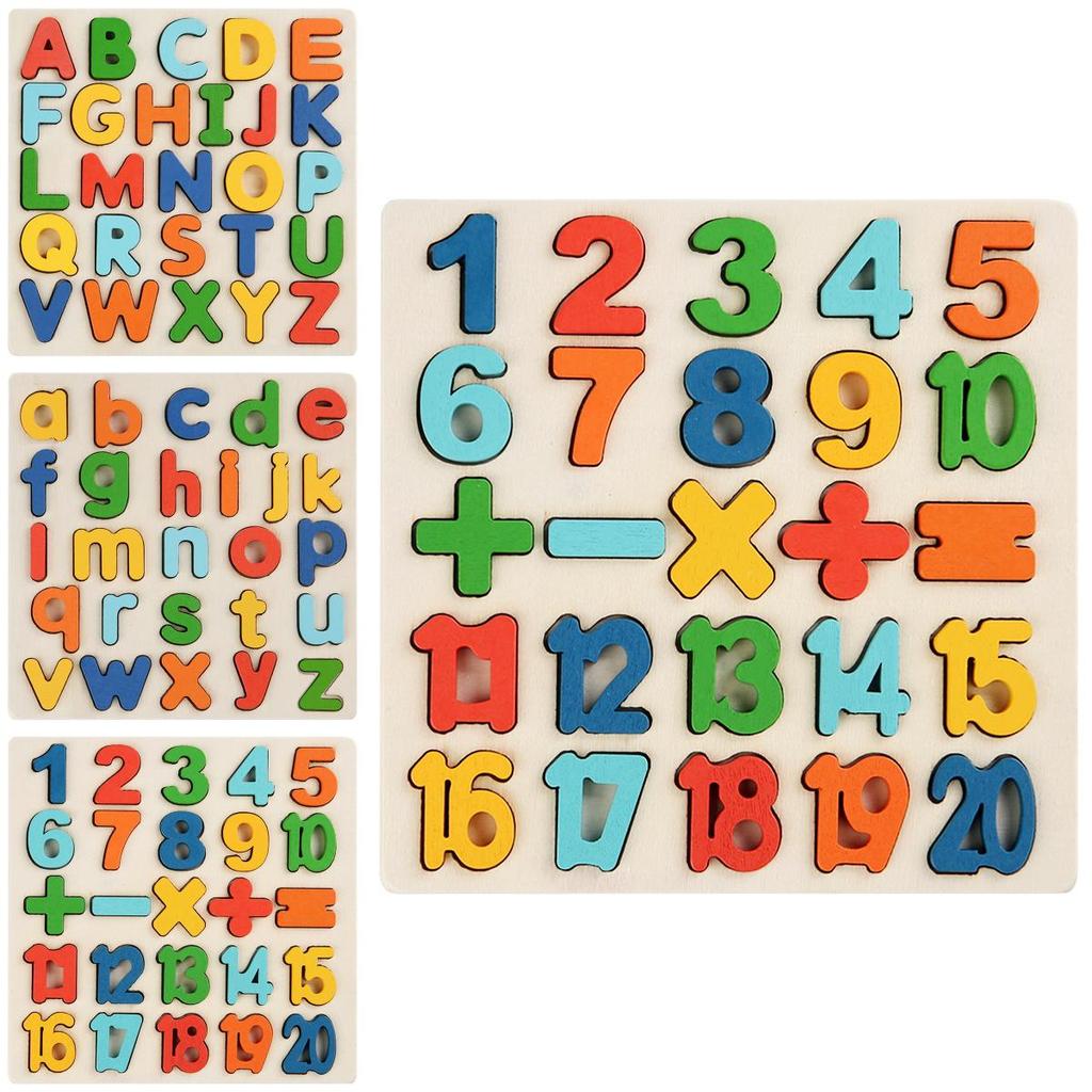 Wooden Montessori Shape And Alphabet Blocks For Kids Educational Play And Recognition