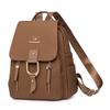 Neuer High-End-Rucksack aus weichem Leder für Damen, mehrschichtig, mit Reißverschluss, verschleißfest, lässige Mommy-Rucksacktasche, große Kapazität, Reisetasche, Schultasche