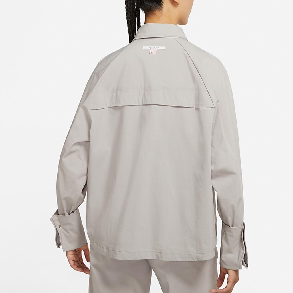 Nike NSW Icon Clash Woven Long Sleeve Shirt Women Tops Grey DD5051-033