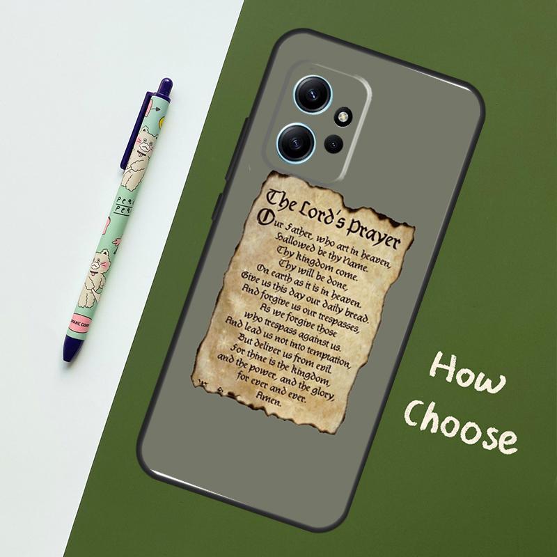 Christianity Lord Prayer Case For Xiaomi Redmi Note 14 10 11 12 13 15 Pro Plus Cover For Redmi 15 13C 12C 10C 14C 15C