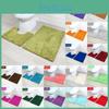 Luxe 2-delige badmatset Antislip toiletvoetstuk met zachte schuim shaggy chenille tapijt