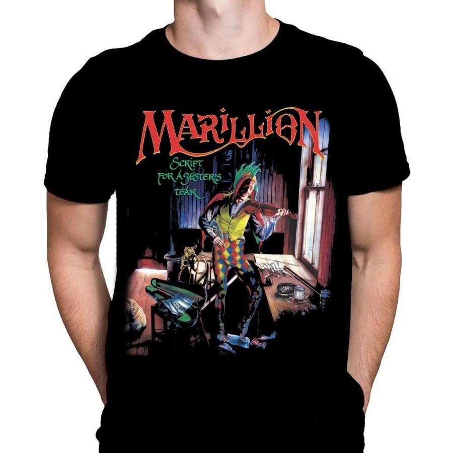 

Мужская футболка Wild Star Hearts Marillion Script for A Jesters Tear, Рок-мерч для мужчин, Черная хлопковая футболка с принтом S разноцветный