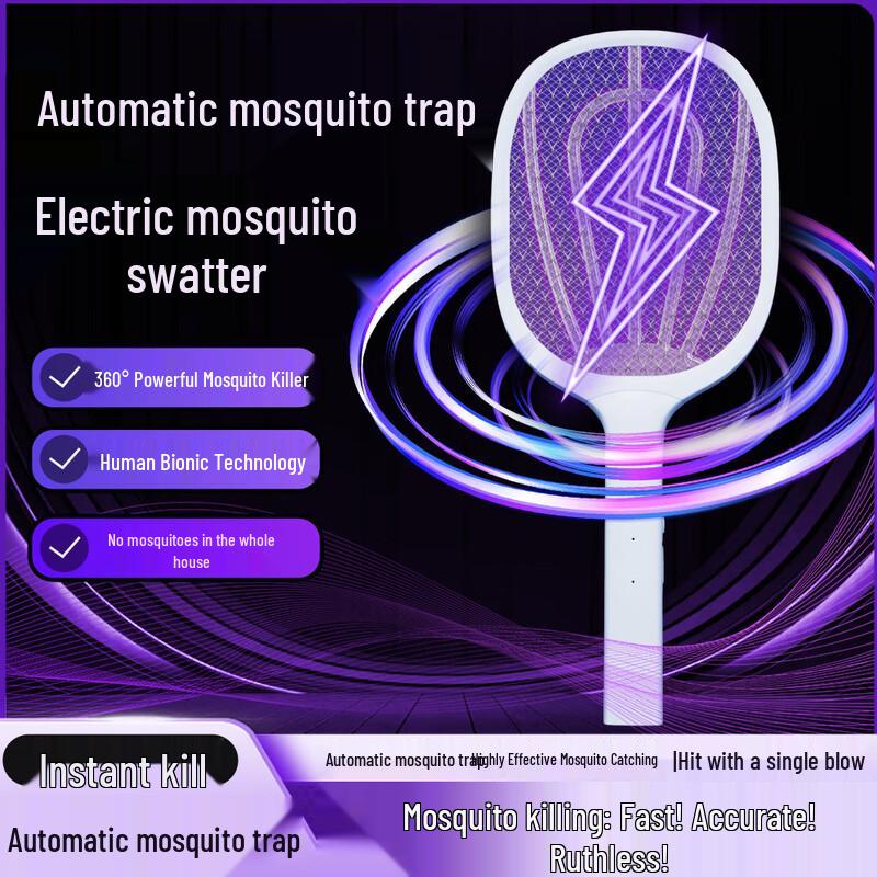 LISM 2-in-1 Rechargeable Electric Mosquito Swatter