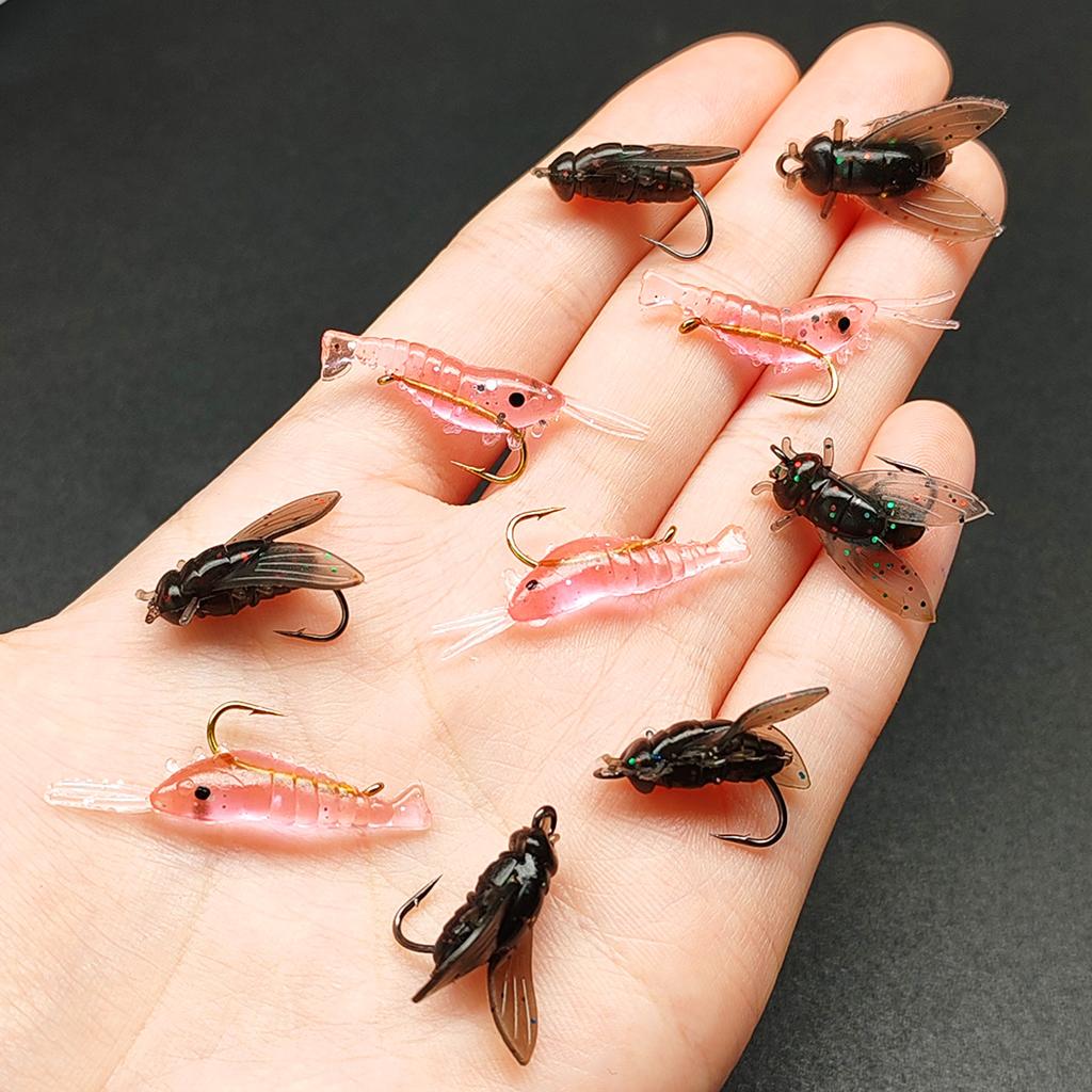 Fly Fishing Flies 18Pcs-2 Boxs Bundle 3 Different Styles Wet Flies Bait for Catching Fish Like Trout/Bass Etc In Fresh Water