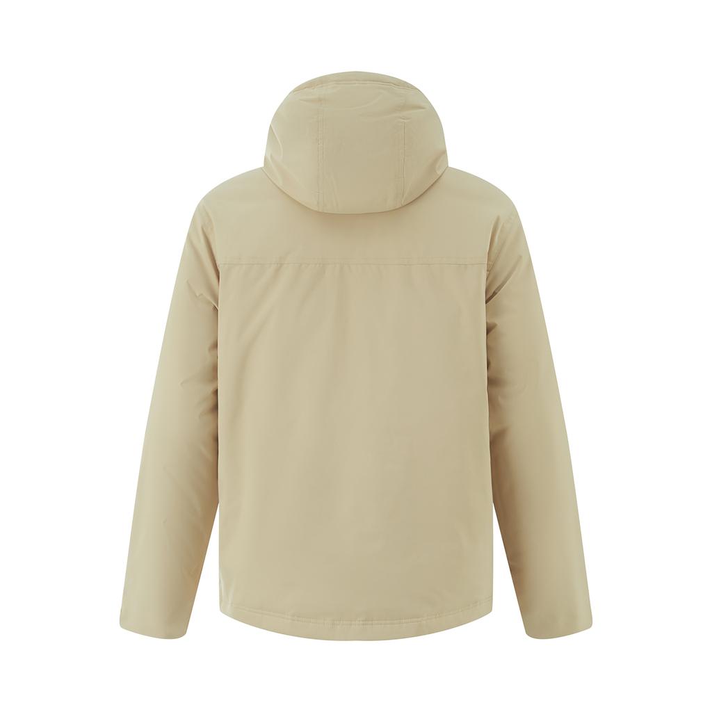 Li-Ning Sports Trend Series Color Block Casual Comfortable Cold Resistant Winter Warm Dopamine Short Down Jacket Men Jacket Milk-Khaki AYMU363-3